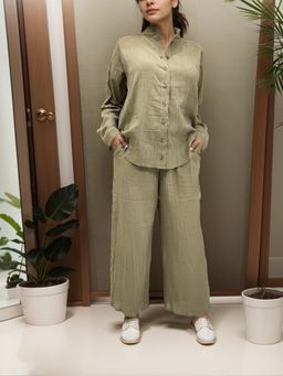 RUIAAN - Jockey Collar Neck Co-Ord (Set of 2)