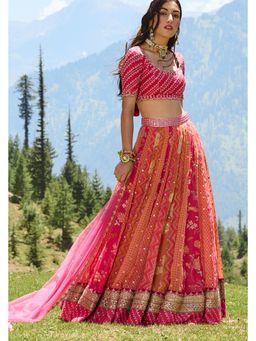 Paulmi & Harsh - Cleo Multi-Color Lehenga with Stitched Blouse and Dupatta