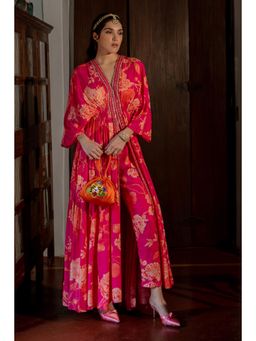 Paulmi & Harsh - Pink Saskia Kaftan with Pant
