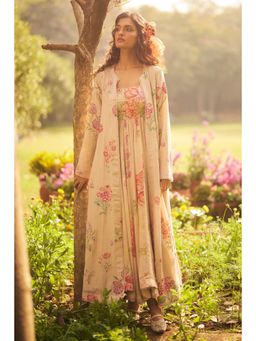 Paulmi & Harsh - Ivory Parisa Anarkali Dress with Jacket