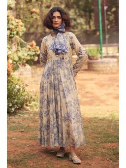 Paulmi & Harsh - Purple Tillie Anarkali Dress with Scarf