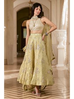 Paulmi & Harsh - Sonam Green Skirt with Top and Dupatta