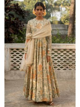 Paulmi & Harsh - Ivory June Anarkali Dress with Dupatta