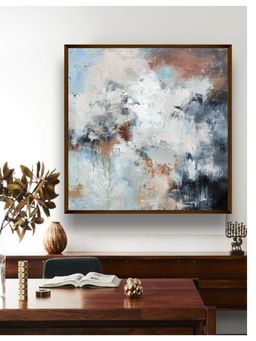 The Art House - Abstract Painting Multicolor (30X30 Inches)