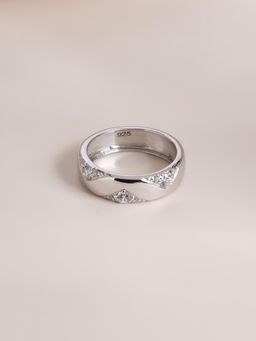 Palmonas - Mens 925 Sterling Silver Triad of Love Band Ring