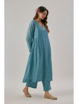 Cupid Cotton - Blue Naaz Kurta with Pant and Inner (Set of 3)