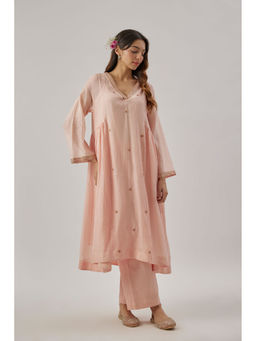 Cupid Cotton - Pink Gulnoor Kurta with Pant and Inner (Set of 3)