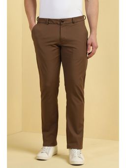 Allen Solly - Men Brown Slim Fit Solid Casual Trouser