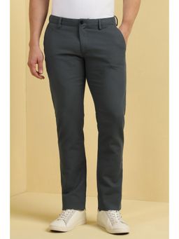 Allen Solly - Men Grey Slim Fit Solid Casual Trouser