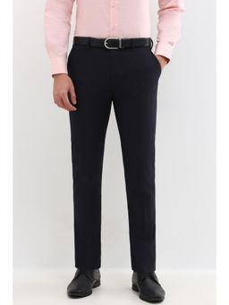 Allen Solly - Men Black Slim Fit Textured Formal Trouser