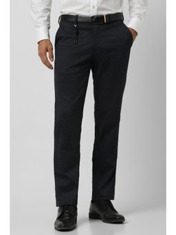 Van Heusen - Men Black Print Super Slim Fit Trouser