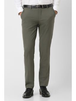 Van Heusen - Men Grey Solid Slim Fit Trouser
