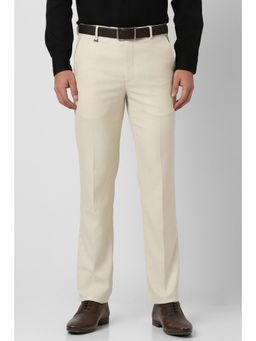 Van Heusen - Men Cream Check Slim Fit Trouser