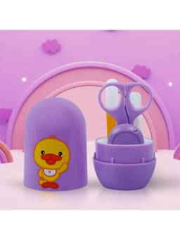 Baby Moo - Quacking Ducky Gentle Manicure & Pedicure Infant Toddler Nail Clipper Set - Purple