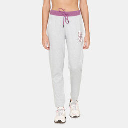 Zivame - Rosaline Easy Movement Cotton Rich Joggers -Grey Melange