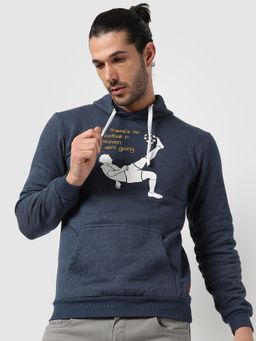 Campus Sutra - Men Full Sleeves Hooded Sweatshirt