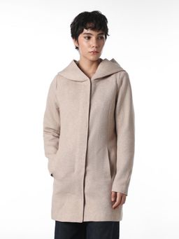 ONLY - Women Beige Solid Regular Fit Winter Coat
