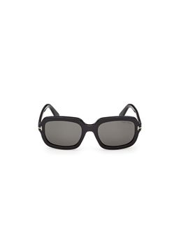 Tom Ford - Black Acetate Full Rim Rectangle Women Sunglass FT1342 53 01D (53)
