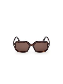Tom Ford - Brown Acetate Full Rim Rectangle Women Sunglass FT1342 53 52E (53)