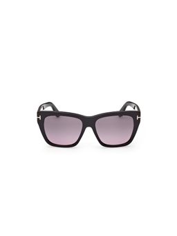 Tom Ford - Black Acetate Full Rim Butterfly Women Sunglass FT1343 55 01B (55)