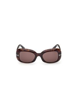 Tom Ford - Brown Acetate Full Rim Rectangle Women Sunglass FT1347 51 52E (51)