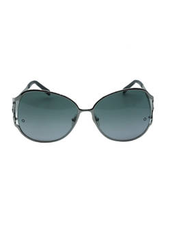 Montblanc - Grey Metal Full Rim Irregular Women Sunglass MB317S 60 14B (60)