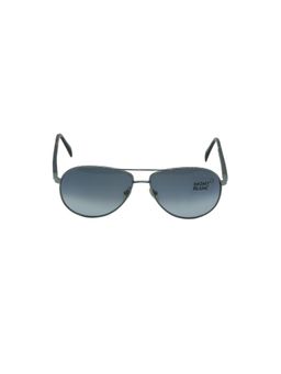 Montblanc - Silver Metal Full Rim Pilot Men Sunglass MB325S 61 14B (61)