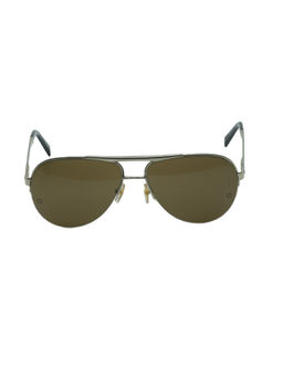 Montblanc - Gold Metal Half Rim Pilot Men Sunglass MB457S 61 28J (61)