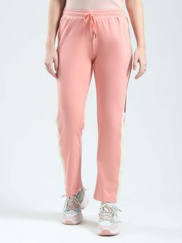 Monte Carlo - Women Peach Solid Regular Fit Lower Trackpant