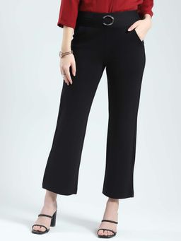 Monte Carlo - Women Black Solid Regular Fit Jeggings