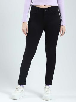 Monte Carlo - Women Black Solid Slim Fit Jeans