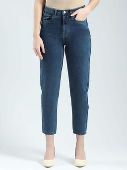 Monte Carlo - Women Blue Solid Regular Fit Jeans