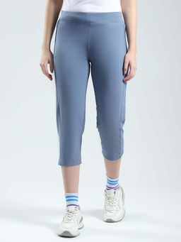 Monte Carlo - Women Grey Solid Regular Fit Capris