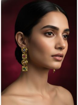 The Bling Girll - Multi-Color Stone Drop Earring