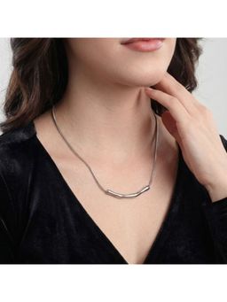 MAASHA - Chic Silver Finish Minimal Necklace