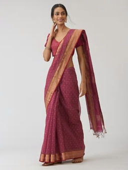 Fabindia - Cotton Silk Maheshwari Printed Sari