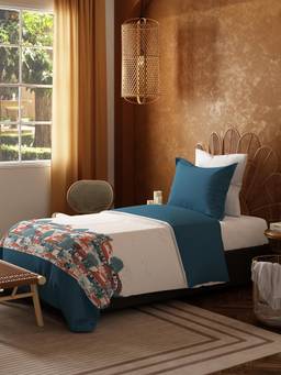 MYTRIDENT - Bedsheet for Single Bed, 144 Tc, 100% Cotton