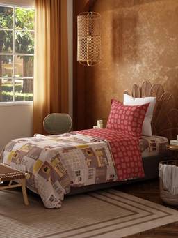MYTRIDENT - Bedsheet for Single Bed, 144 Tc, 100% Cotton