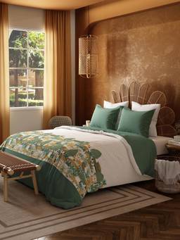 MYTRIDENT - Bedsheet for Double Bed King Size, 144 Tc 100% Cotton