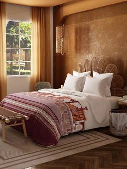 MYTRIDENT - Bedsheet for Double Bed King Size, 144 Tc 100% Cotton
