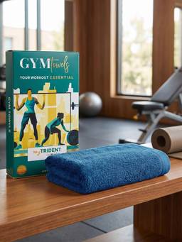 MYTRIDENT - Cotton Bamboo Gym Towel, 450 GSM, Quick-Dry, Lightweight
