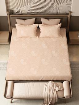 MYTRIDENT - Bedsheet for Double Bed King Size, 144 Tc, 100% Cotton