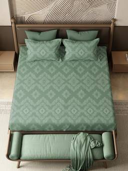 MYTRIDENT - Bedsheet for Double Bed King Size, 144 Tc, 100% Cotton