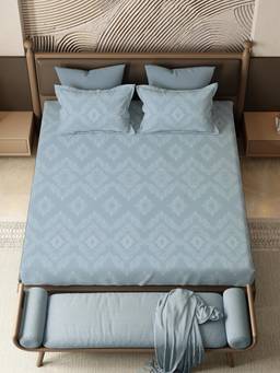 MYTRIDENT - Bedsheet for Double Bed King Size, 144 Tc, 100% Cotton