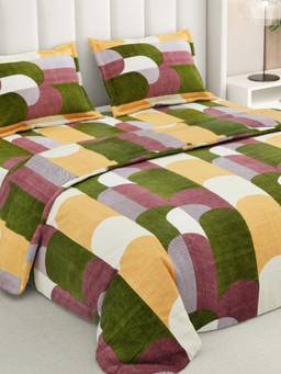 RIVERMOOR - Ultrasoft Prism Mosaic Double Bed Size Bedsheet, Terracotta