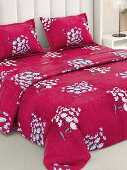 RIVERMOOR - Ultrasoft Sakura Royale Double Bed Size Bedsheet, Cherry Blossom