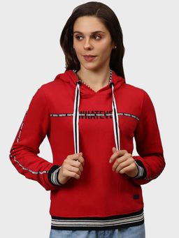 Campus Sutra - Red Printed Sweatshirt