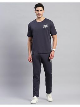 Rock.it - Men's Grey Printed Round Neck Half Sleeve T-Shirt With Pant (Set of 2)