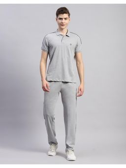 Monte Carlo - Men's Solid Grey Polo Neck Half Sleeve Regular Fit T-Shirt & Pant (Set of 2)