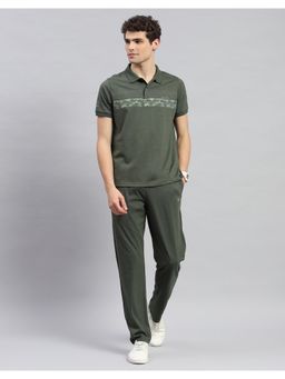 Monte Carlo - Men's Green Solid Half Sleeve Regular Fit T-Shirt & Pant (Set of 2)